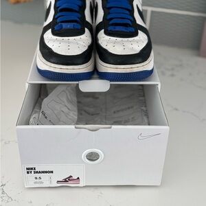 Nike White and Blue Athletic Shoes